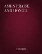 Amen Praise and Honor SAB choral sheet music cover